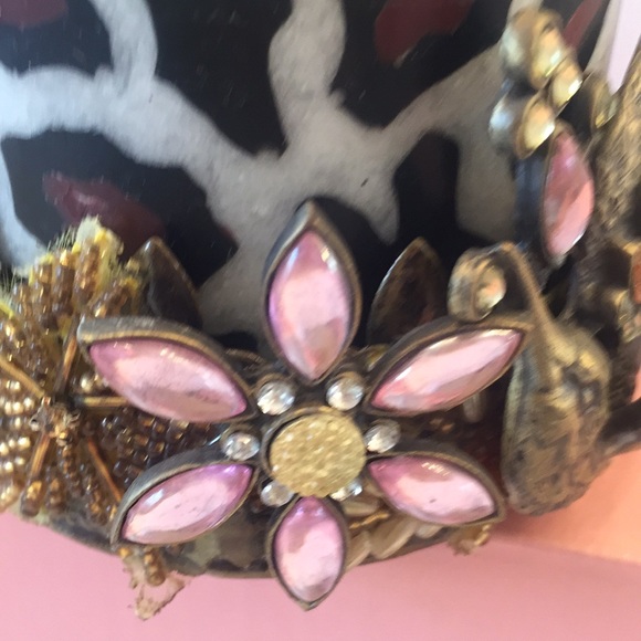 New Metal Candle Ring Pink,GoldBird,Pearl,Crystals - Picture 3 of 8